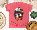 Dad Bod Grill God Brown graphic tee in Watermelon