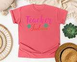 Teacher Fuel Floral graphic tee in Watermelon