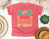 Dad By Day Gamer By Night Grey graphic tee in Watermelon