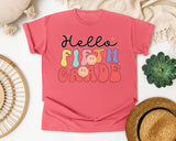 Hello Fifth Grade graphic tee in Watermelon