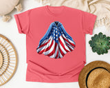 American Flag Cape graphic tee in Watermelon