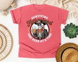 Surviving Fatherhood One Beer At A Time Brown graphic tee in Watermelon