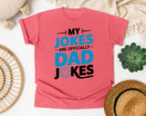 My Jokes Are Officially Dad Jokes graphic tee in Watermelon