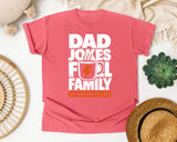 Dad Jokes Fuel Family White graphic tee in Watermelon