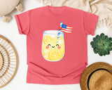 Lemonade With Flag graphic tee in Watermelon