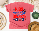 Kiss Me I'm American graphic tee in Watermelon