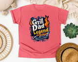 Grill Dad Legend Black graphic tee in Watermelon