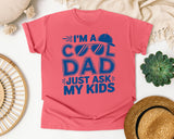 I'm A Cool Dad Just Ask My Kids Navy graphic tee in Watermelon
