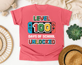 Level 100 Days Of School Unlocked graphic tee in Watermelon