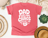 Dad Fueling Chaos Since Day One White graphic tee in Watermelon