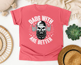 Dads With Beards Are Better White graphic tee in Watermelon