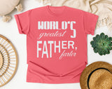 World's Greatest Father Farter Classic graphic tee in Watermelon