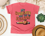 My Students Are The Reason Grey 2 graphic tee in Watermelon