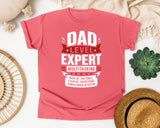 Dad Level Expert Multitasking White graphic tee in Watermelon