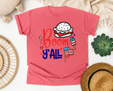 Boom Y'all Red graphic tee in Watermelon