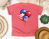 Patriotic Balloons graphic tee in Watermelon