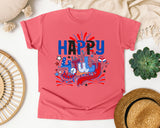 Happy 4th July graphic tee in Watermelon