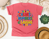 Colors Numbers And Laughs graphic tee in Watermelon