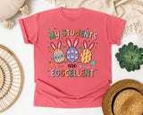 My Students Are Eggcellent graphic tee in Watermelon