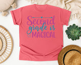Second Grade Is Magical graphic tee in Watermelon