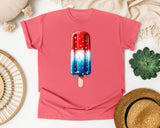 Red White Blue Popsicle graphic tee in Watermelon
