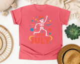 4th July Orange graphic tee in Watermelon