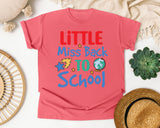 Little Miss Back To School Star graphic tee in Watermelon