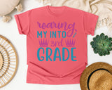 Roaring My Into 3rd Grade graphic tee in Watermelon