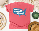 My Heart Belongs To America Blue graphic tee in Watermelon