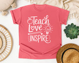 Teach Love Inspire Lightbulb graphic tee in Watermelon