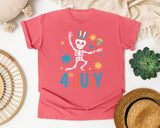 4th July Teal graphic tee in Watermelon
