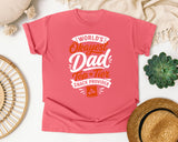 World's Okayest Dad Top Tier Snack Provider White graphic tee in Watermelon