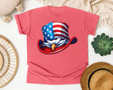 Eagle Uncle Sam Hat graphic tee in Watermelon