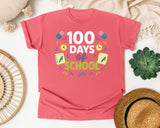 100 Days Of School Clocks graphic tee in Watermelon