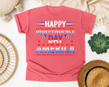 Happy Independence Day America graphic tee in Watermelon
