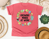 Growing Minds At Work graphic tee in Watermelon