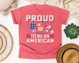 Proud To Be An American Pink graphic tee in Watermelon
