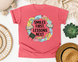Smiles First Lessons Next graphic tee in Watermelon