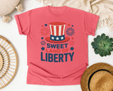 Sweet Land Of Liberty Navy graphic tee in Watermelon