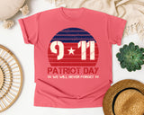 Patriot Day We Will Never Forget Red 2 graphic tee in Watermelon