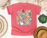 Back To School Supplies Floral graphic tee in Watermelon