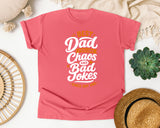 Best Dad Fueling Chaos And Bad Jokes White graphic tee in Watermelon