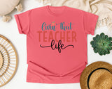 Livin That Teacher Life graphic tee in Watermelon