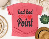 Dad Bod On Point White 4 graphic tee in Watermelon