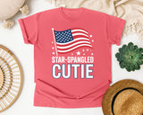 Star Spangled Cutie White 3 graphic tee in Watermelon