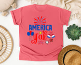 America Y'all graphic tee in Watermelon