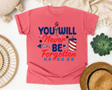 You Will Never Be Forgotten graphic tee in Watermelon