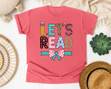 Lets Read graphic tee in Watermelon