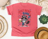 Just Here To Bang graphic tee in Watermelon