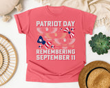 Patriot Day Remembering September 11 graphic tee in Watermelon
